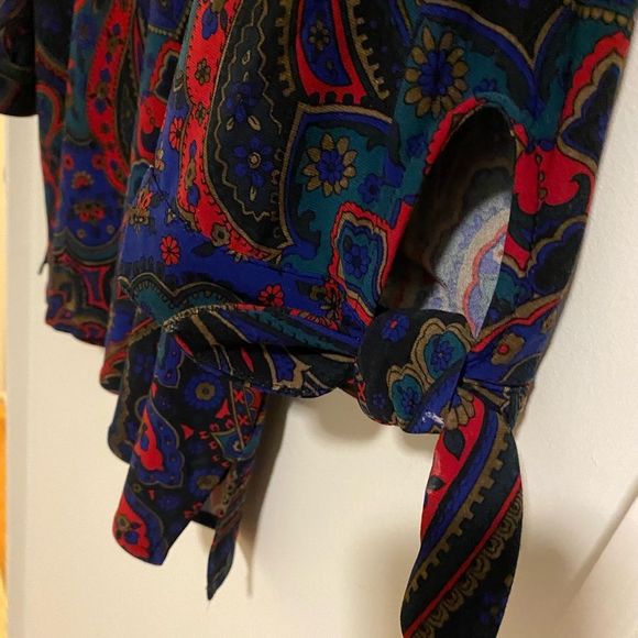 Lauren Ralph Lauren Floral Multicolor Paisley Top Sz XXL - Picture 8 of 10